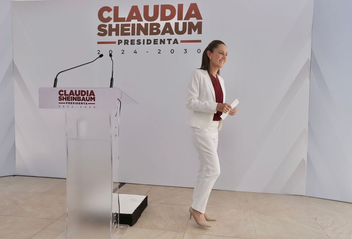 Claudia Sheinbaum en conferencia de prensa desde casa de transición. | Ariel Ojeda.