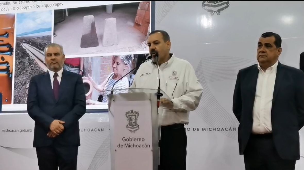 El secretario señaló que las autoridades federales seguirán la ruta para decidir el rumbo sobre los vestigios purépechas. | Especial