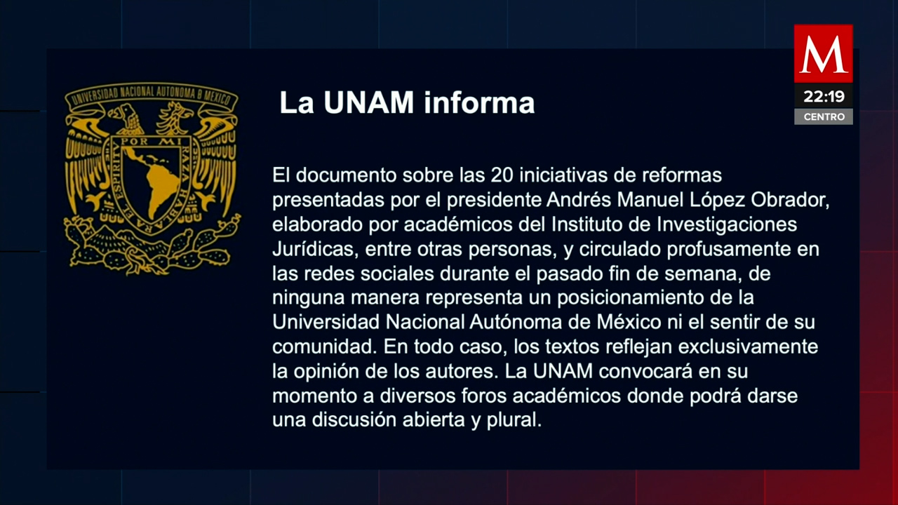 UNAM aclara que análisis del IIJ no representa a toda la universidad