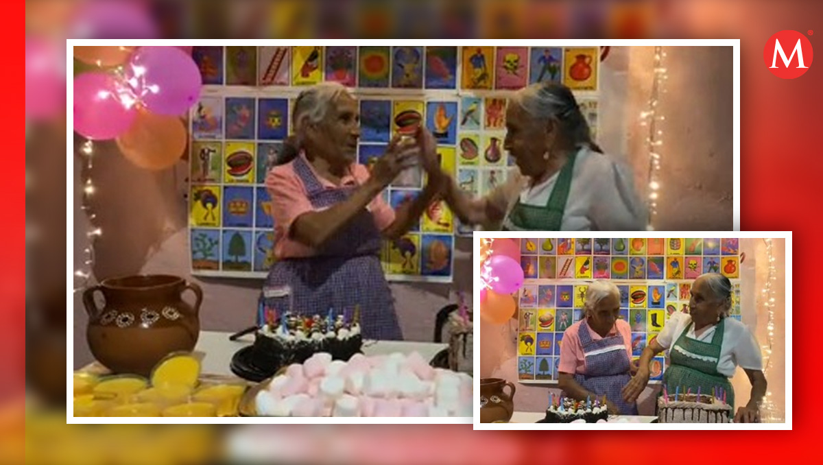 Abuelitas se pelean por su pastel de cumpleaños y su reacción se vuelve viral.