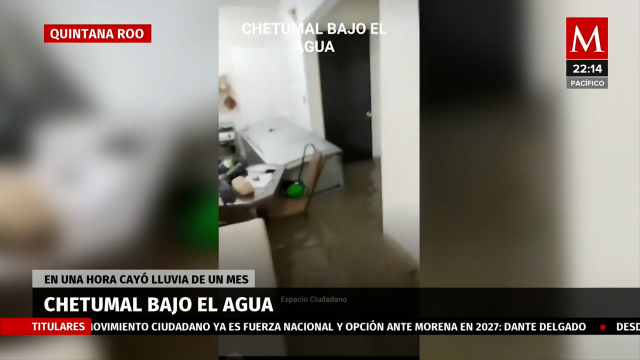 Lluvias intensas en Chetumal, Quintana Roo, deja municipios afectados y clases suspendidas