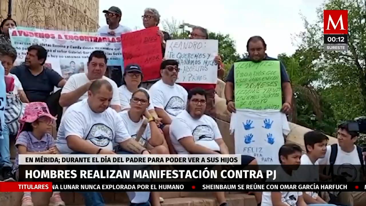 Manifestación en Mérida por custodia justa y contra denuncias falsas