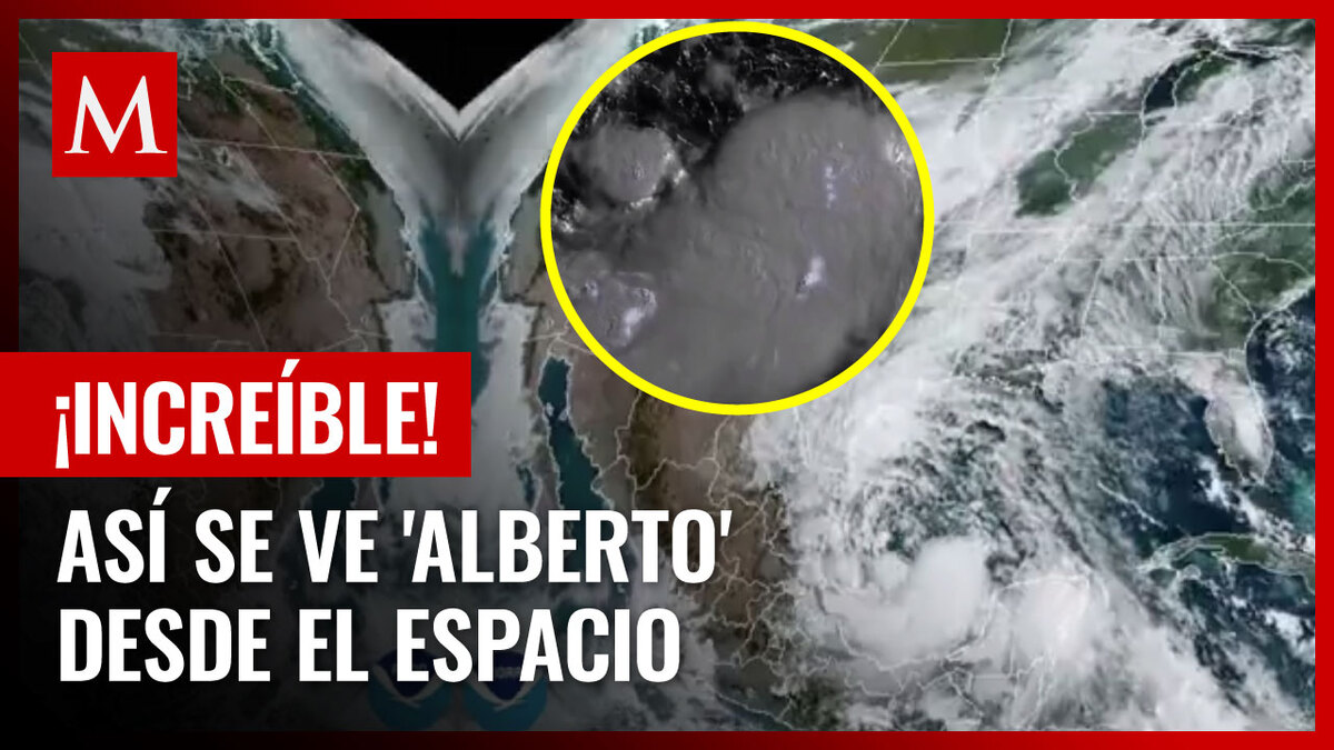 Así se ve desde el espacio la Tormenta Tropical Alberto