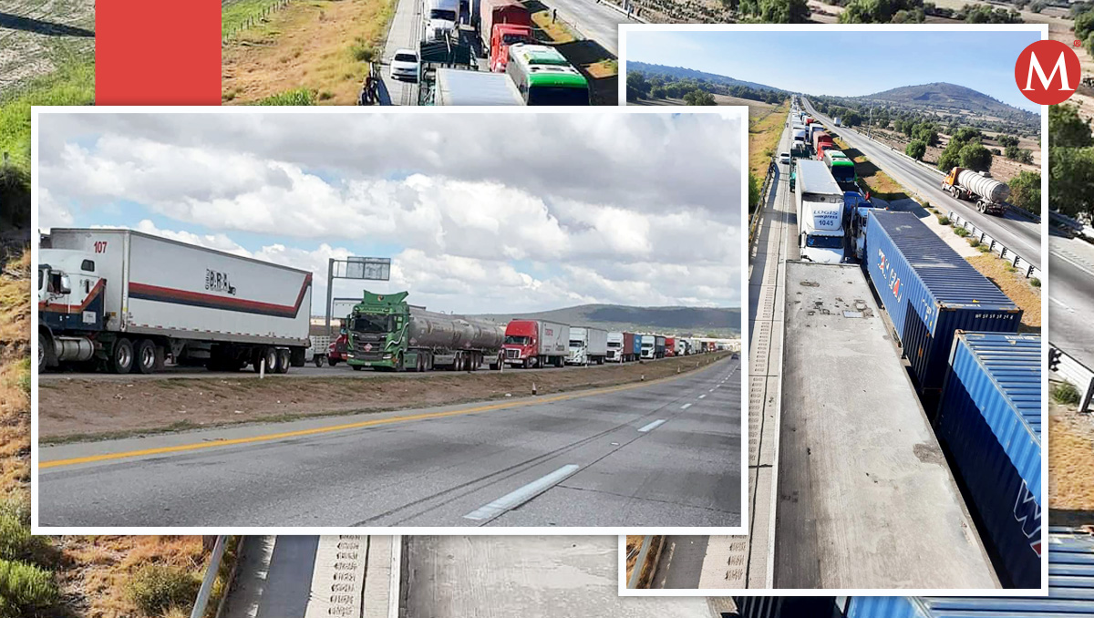 Campesinos bloquean autopista Arco Norte. Foto: (Especial)