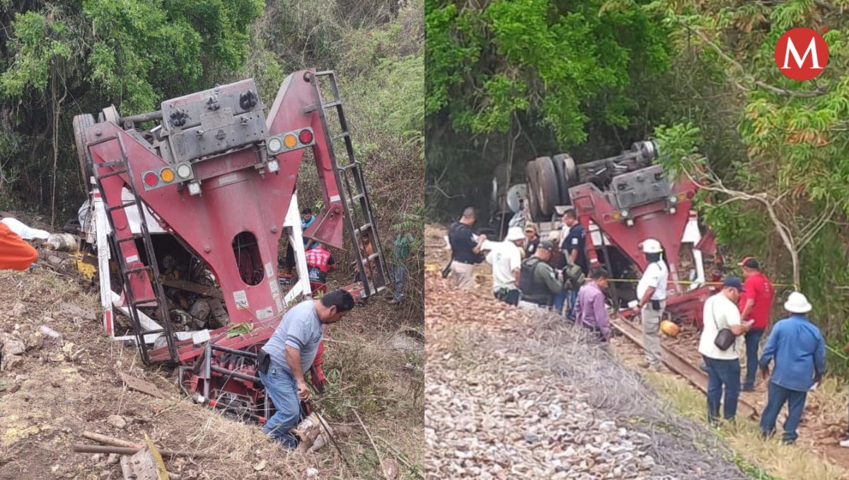 Se descarrila grúa en Tamasopo, accidente deja muertos