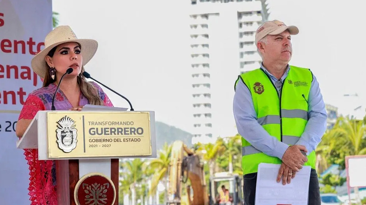 Evelyn Salgado supervisa obras para mejorar el sistema de drenaje en Acapulco