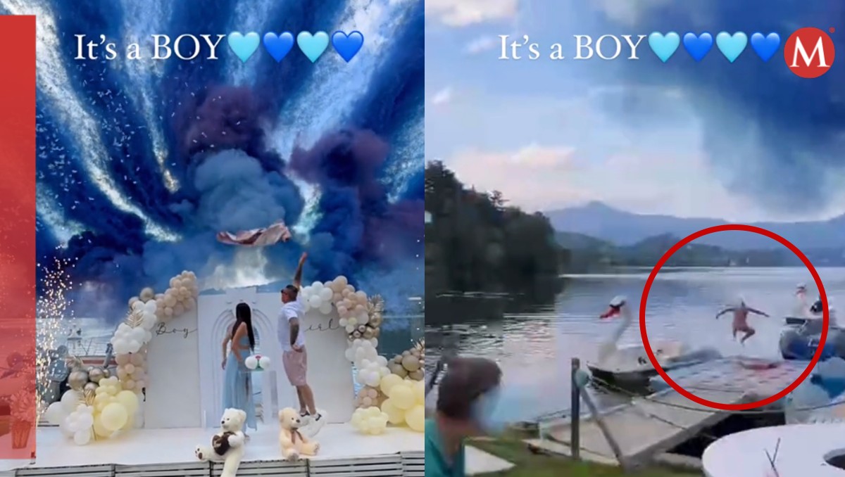 Hombre celebra quintándose la ropa al saber que su esposa embarazada va a tener un niño. | TikTok @lucryfer