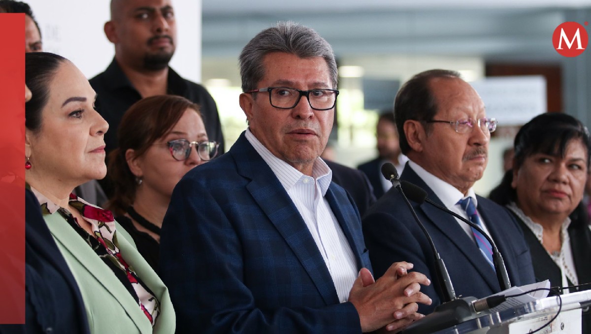 Ricardo Monreal, coordinador de Morena en el Senado, en una conferencia de prensa. | Cuartoscuro