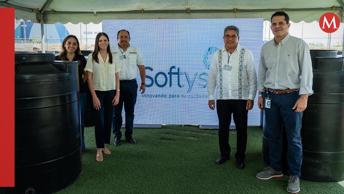Softys donó 200 tinacos a escuelas de Altamira; autoridades se encargarán de la entrega a planteles.