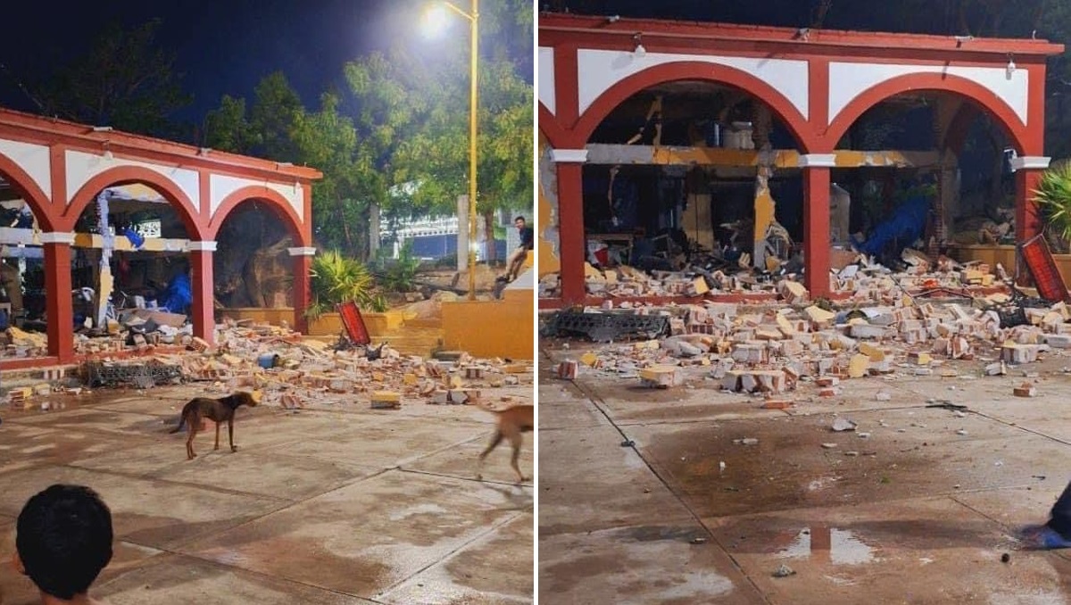 El estallido en la Agencio Municipal de Santa María Jicaltepec alertó a los habitantes. | Especial