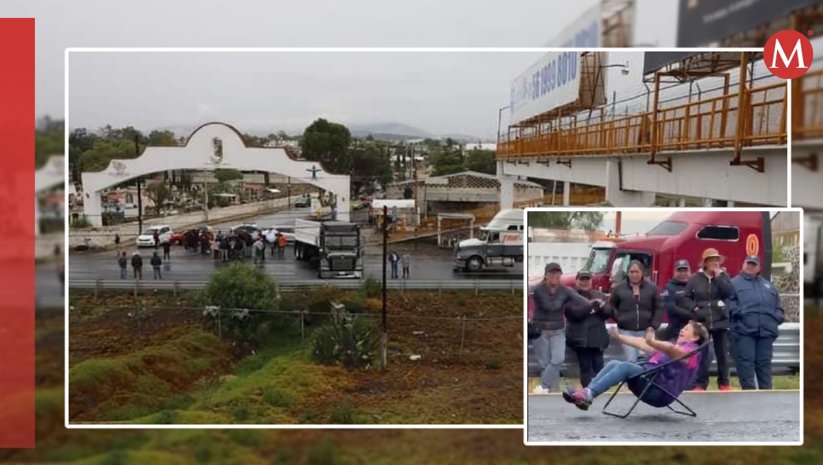 Manifestantes bloquean la carretera México-Pachuca a la altura de Zapotlán de Juárez