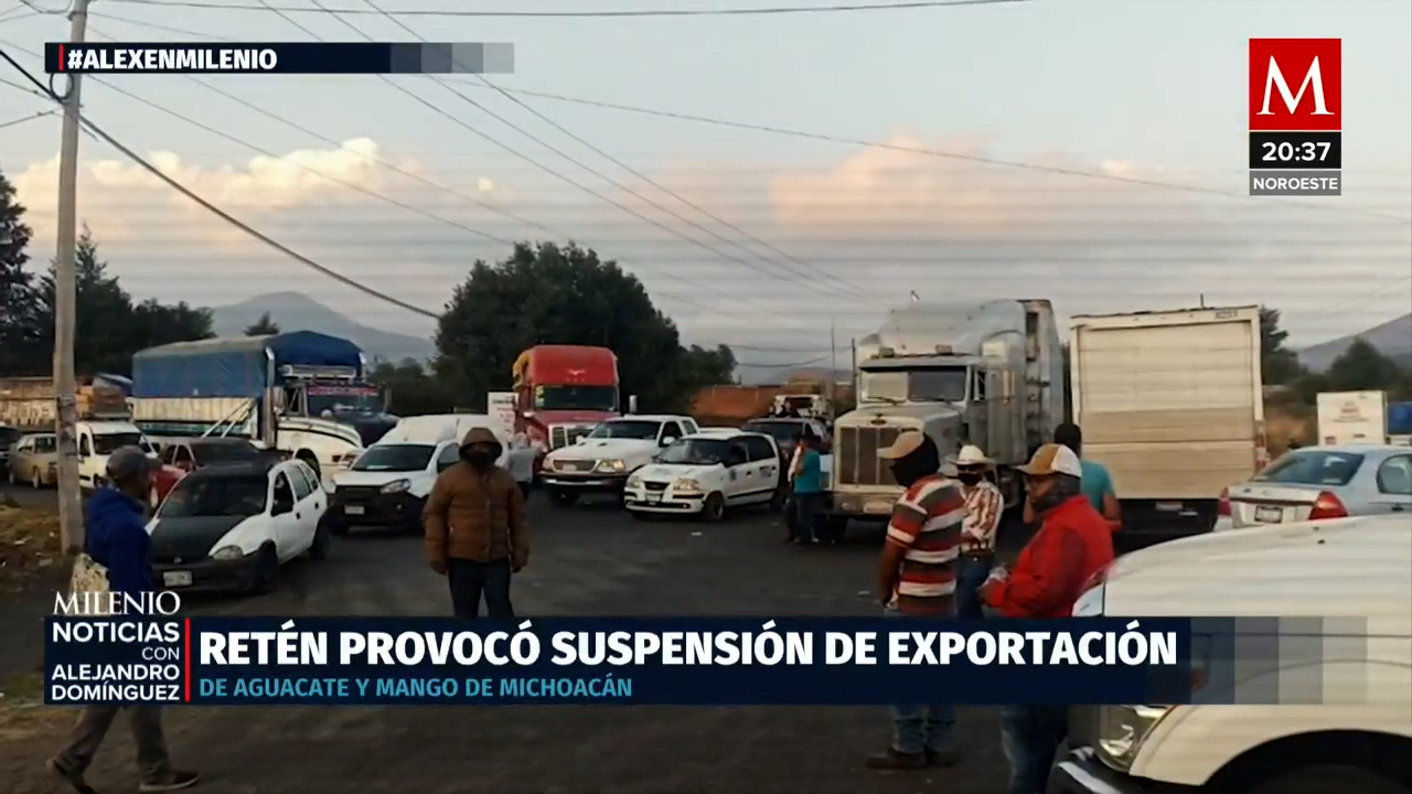 Protesta de policías en Michoacán causa incidente con inspectores de aguacate