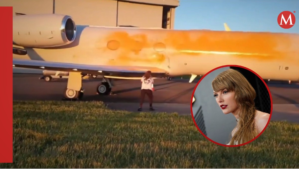 Vandalizan supuesto jet de Taylor Swift | X