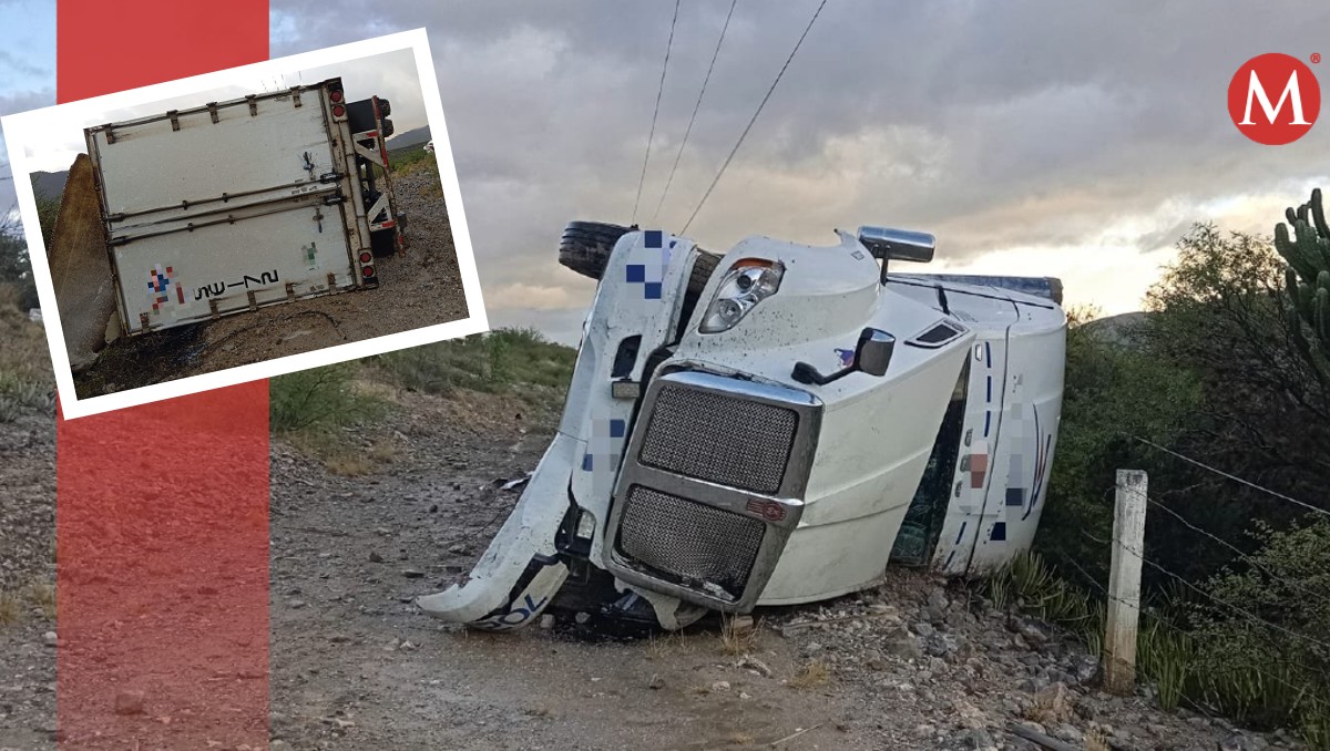 Vuelca tractocamión en carretera a Tula en Tamaulipas