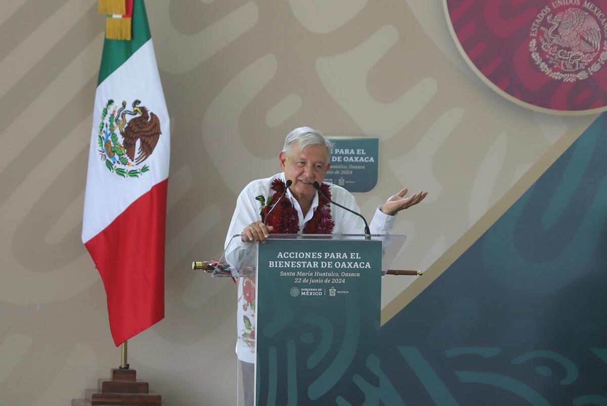 AMLO durante la presentación de las acciones para el Bienestar de Oaxaca. | Jorge Carballo
