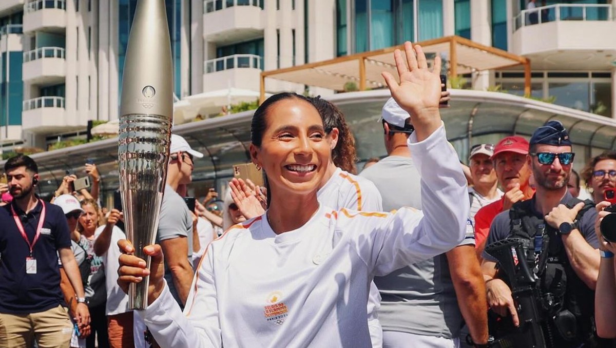 Diana Flores forma parte del recorrido de la antorcha olímpica (Instagram @dianaflres33)