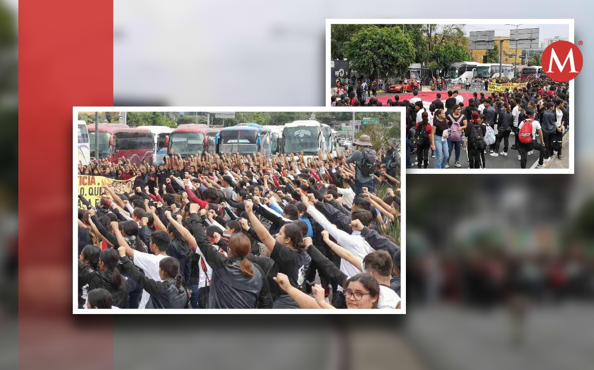 Estudiantes exigen la reapertura total de la Escuela Normal en Pachuca, Hidalgo.  Foto: Jorge Becerril.