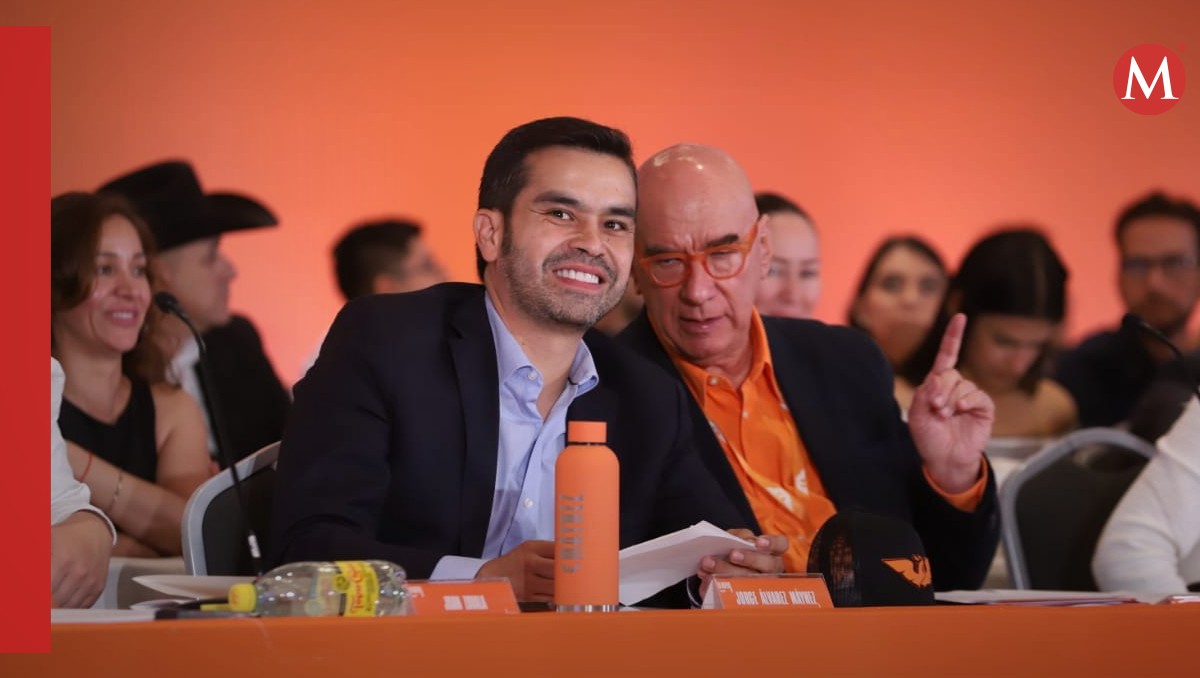 Jorge Álvarez Máynez y Dante Delgado en el Consejo Nacional de MC | Foto: Jesús Quintanar