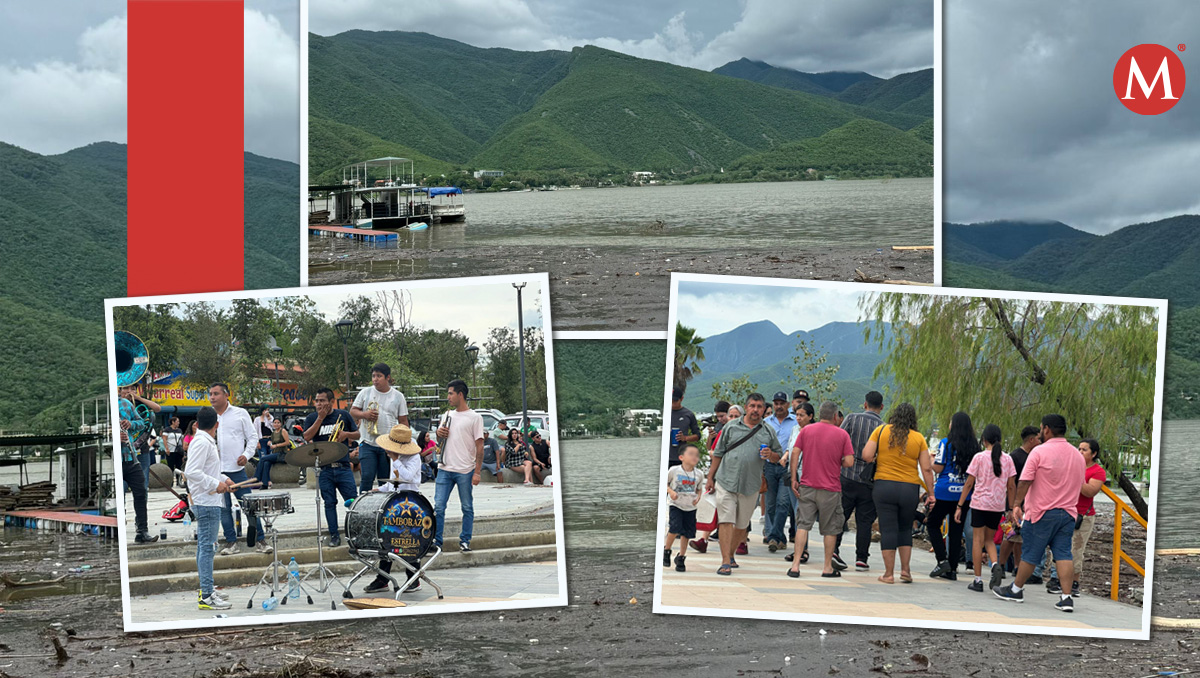 Cientos de turistas arriban a presa La Boca en Nuevo León. Fotos: Marcela Cuevas