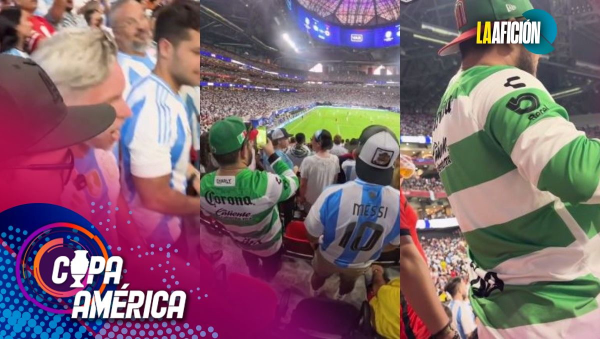 Aficionado del Santos Laguna insulta a Messi. | Especial