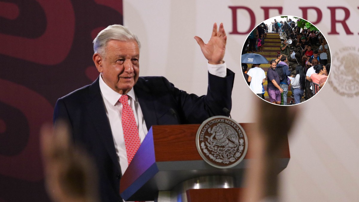 AMLO da conferencia de prensa desde Palacio Nacional. Foto: (Cuartoscuro)