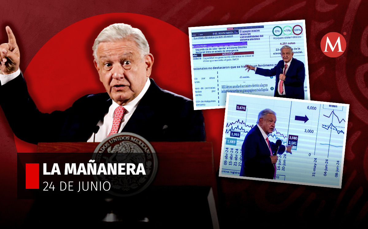 El presidente López Obrador en la mañanera desde Palacio Nacional. | Cuartoscuro