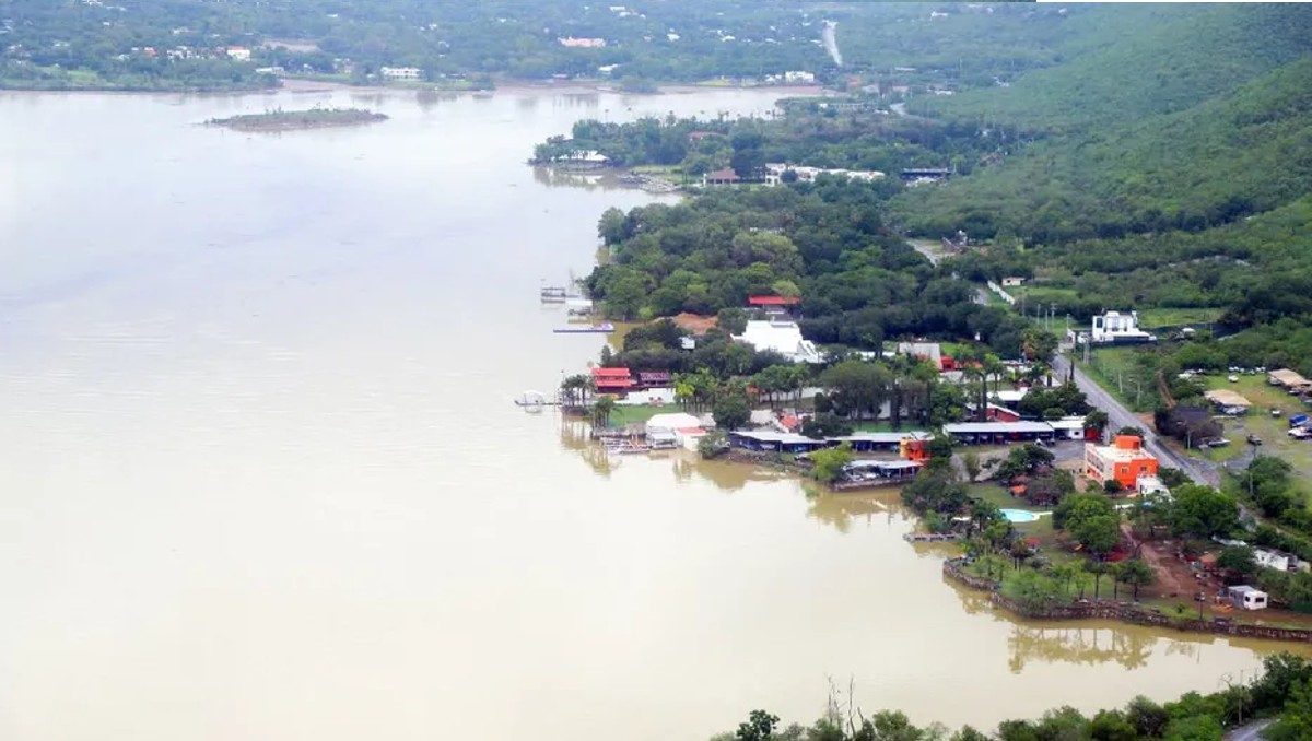 Así luce la presa tras la tormenta Alberto. Foto: Jorge López