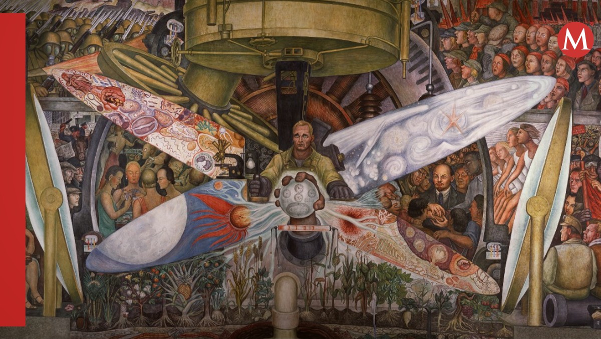 El mural ‘El hombre controlador del universo’ está basado en el que Rivera pintó para el Rockefeller Center entre 1931 y 1934. (Especial)