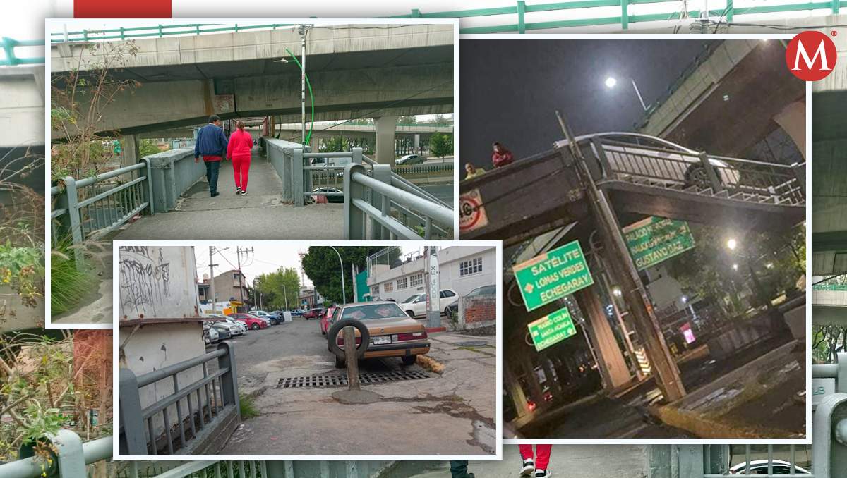 El viernes pasado el conductor de un vehículo se quedó atorado en las escaleras| Foto: Carlos Zaid  Diseño: Mauricio Ledesma