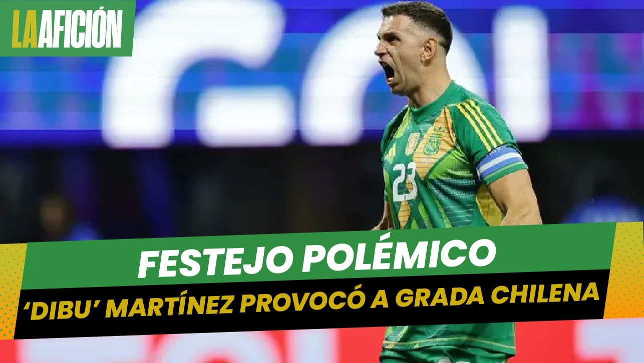 'Dibu' Martínez hace de las suyas y le festeja el gol de Argentina a los aficionados de Chile