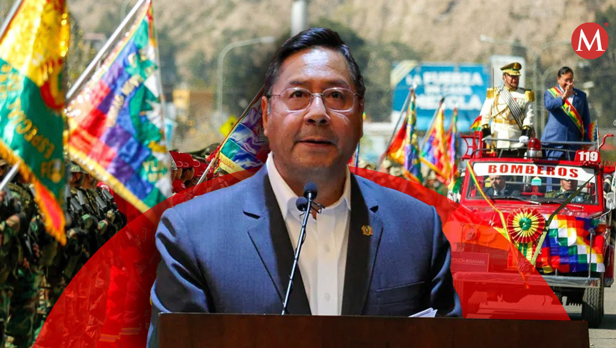 Luis Arce usó su cuenta en 'X' parta denunciar movilizaciones militares en La Paz (Diseño: Milenio)