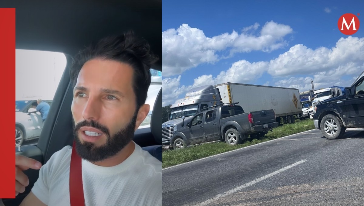 Poncho de Nigris atrapado en bloqueo de carretera en Tamaulipas