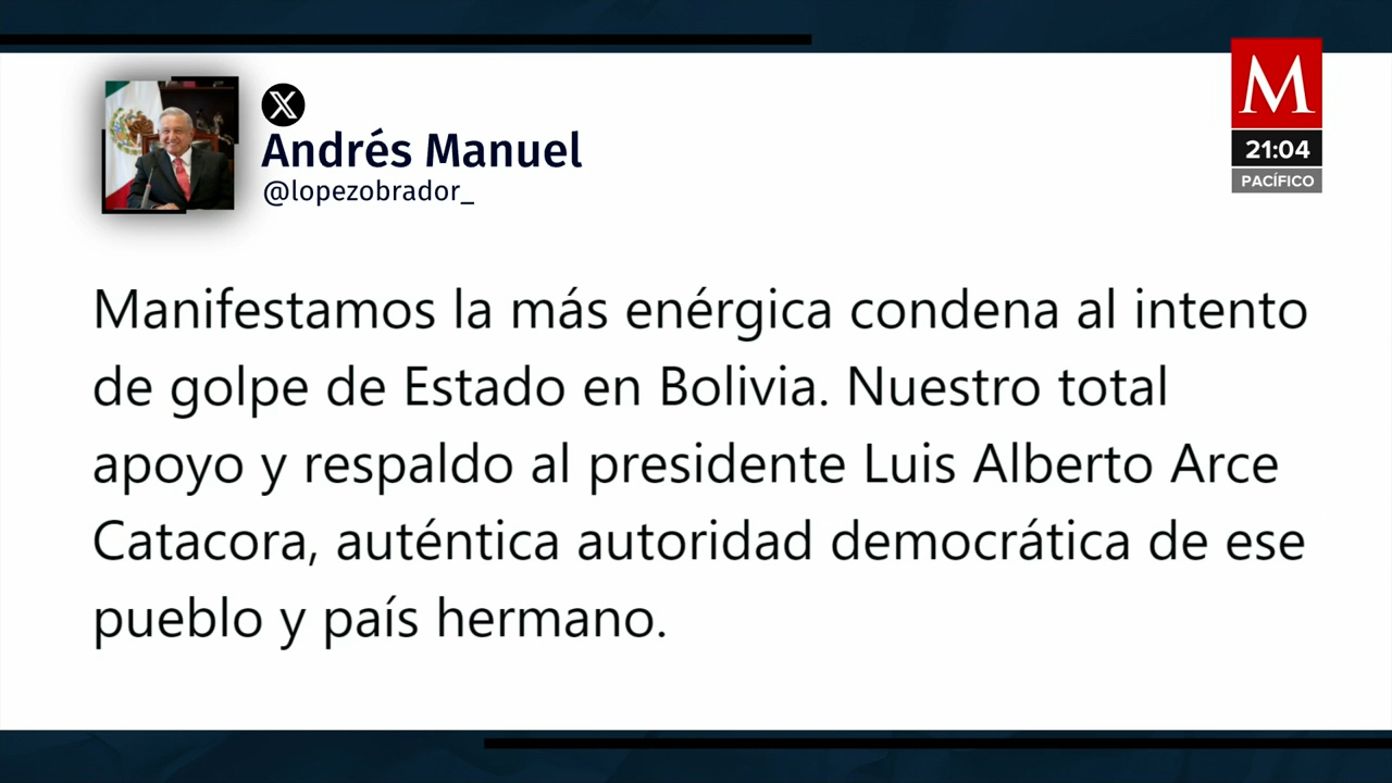 Detenido excomandante por intento de golpe de Estado contra Luis Arce en Bolivia