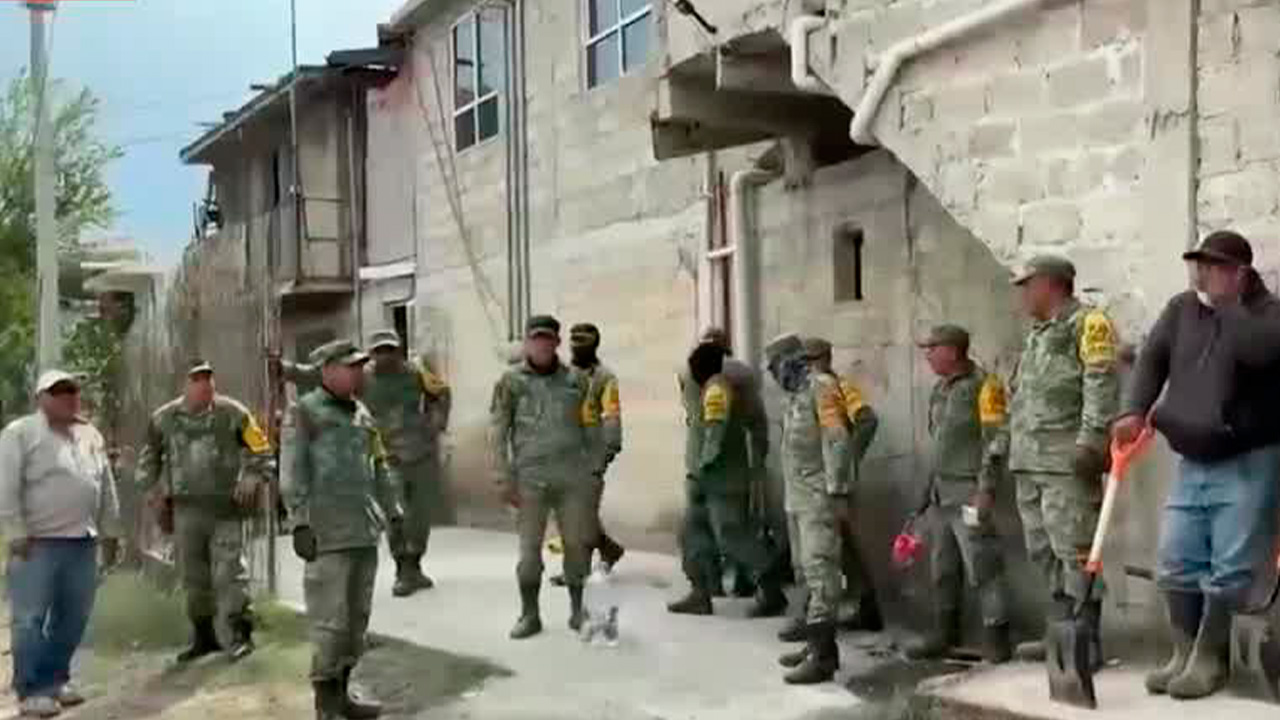 Elementos del ejército implementan Plan DN-III-E en Cuautitlán Izcalli por desfogue de presa