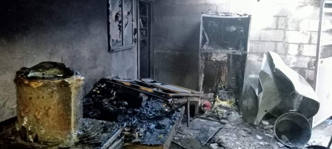 Incendio en casa en San Pedro.