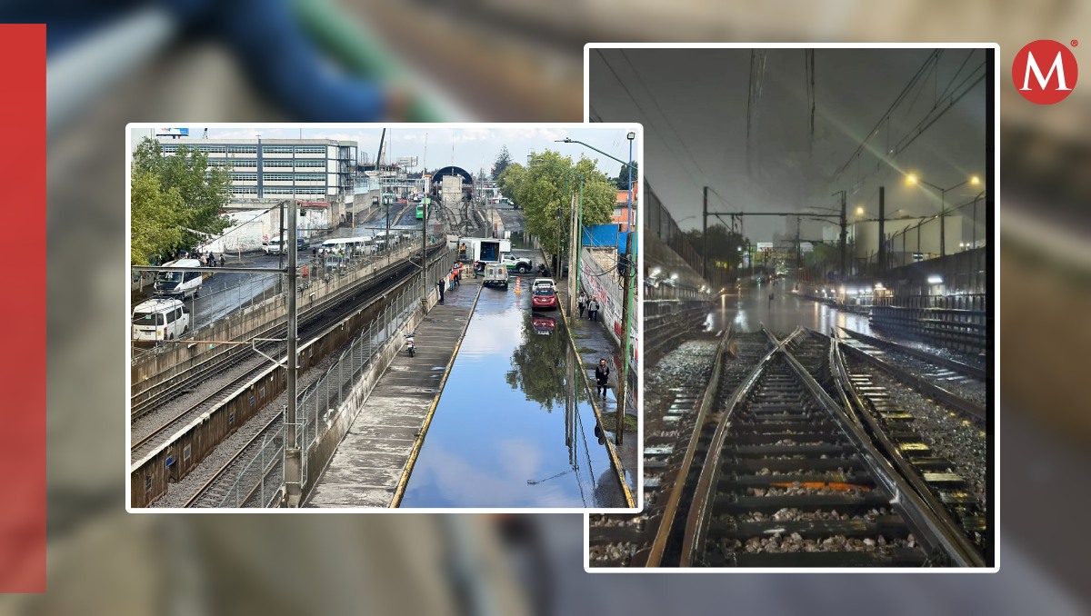 Inundación en la Línea A del metro. Foto: (Zuleyma García/Especial)