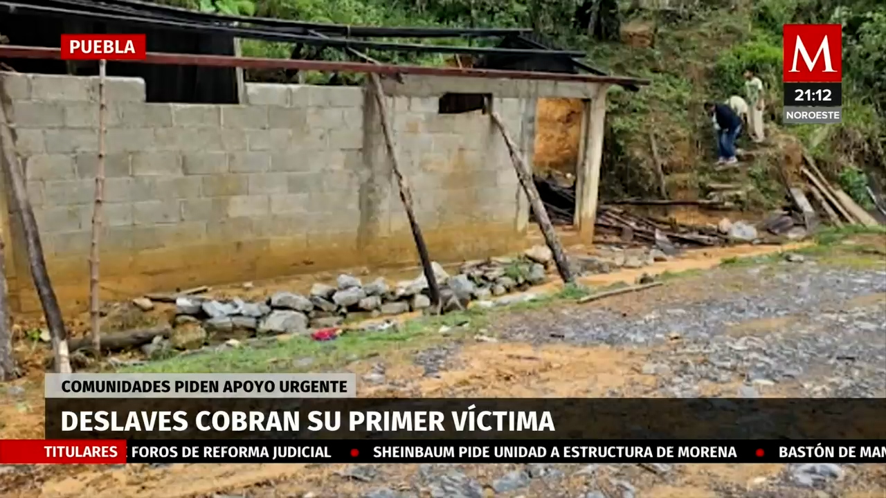 Tragedia en Puebla por deslave tras fuertes lluvias