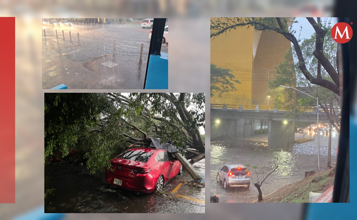 Afectaciones tras lluvia vespertina en Guadalajara (Cortesía)