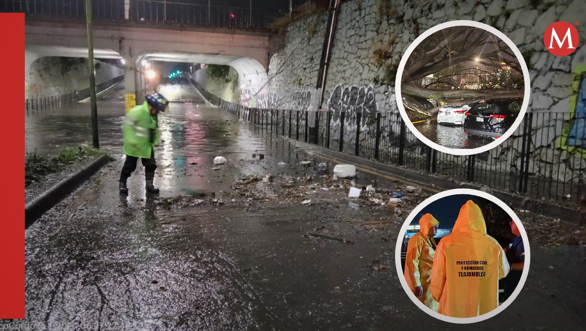 Lluvias dejan diversas afectaciones en el Área Metropolitana de Guadalajara (Fotos: Cortesía | Diseño: Milenio)