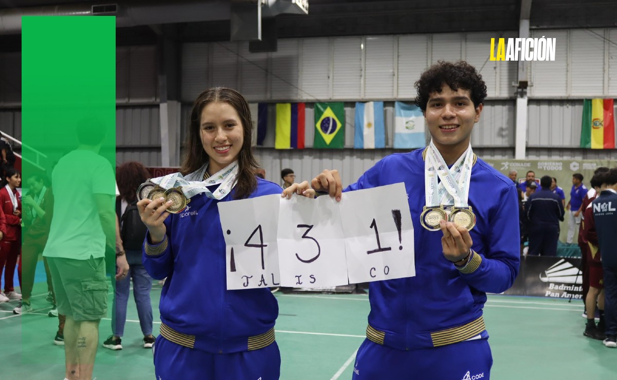 Mayte Macías y Néstor González fue la pareja mixta de bádminton que superó la marca de preseas (Cortesía)