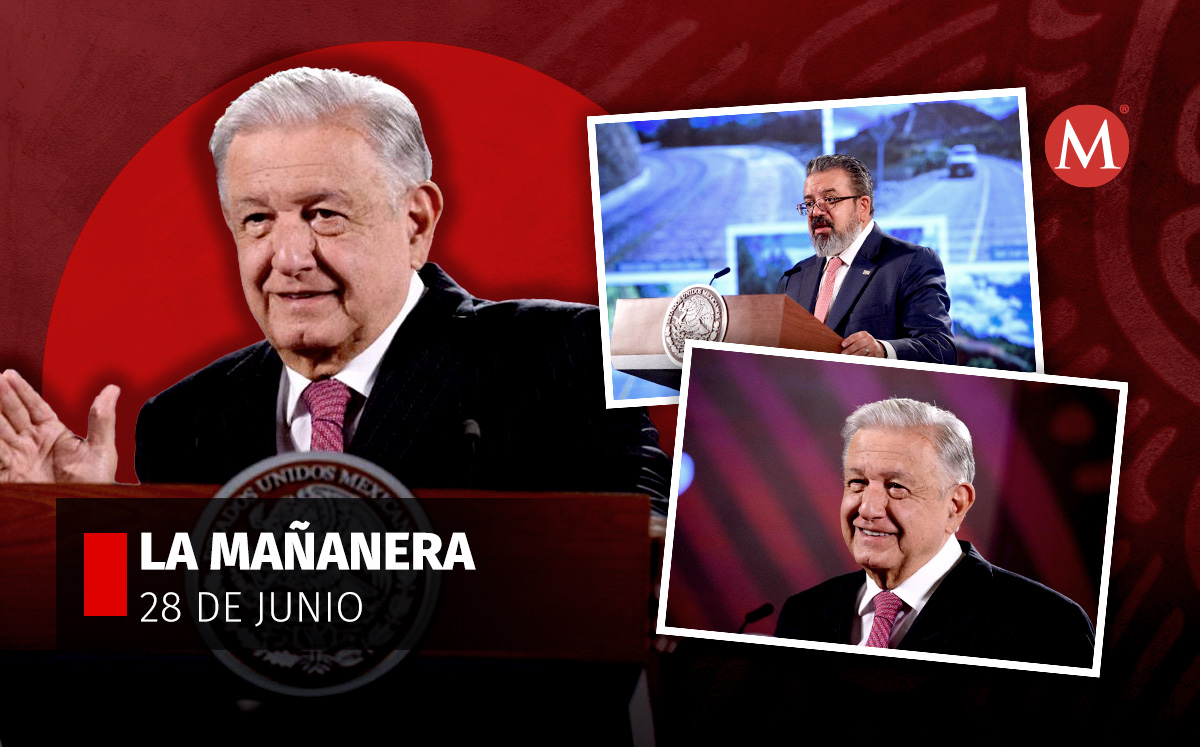El presidente López Obrador en La Mañanera desde Palacio Nacional HOY 28 de junio | Fotos: Especial