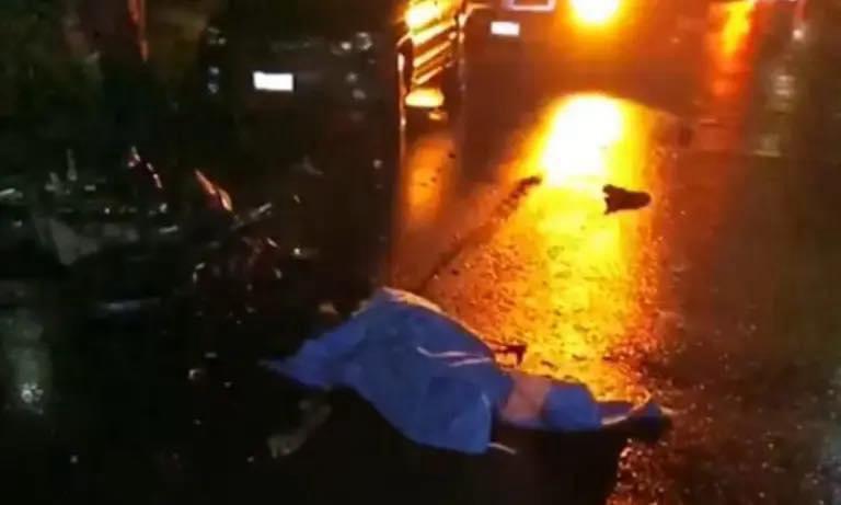Choque entre moto y un auto en Tulancingo.
