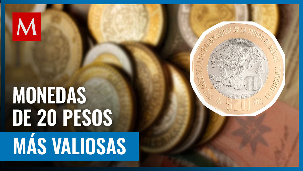 Estas son las monedas conmemorativas de 20 pesos que se compran con un precio mayor al nominal