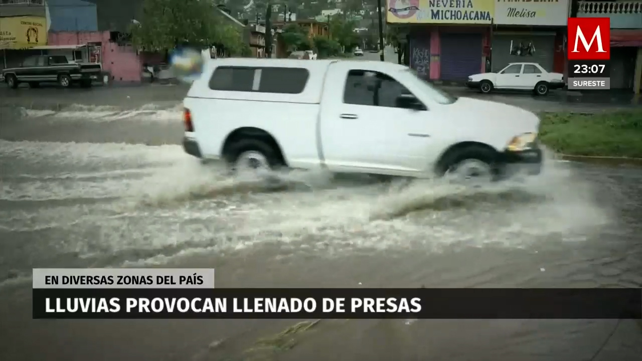 Fuertes lluvias por 'Alberto' y baja presión llenan presas en todo el país