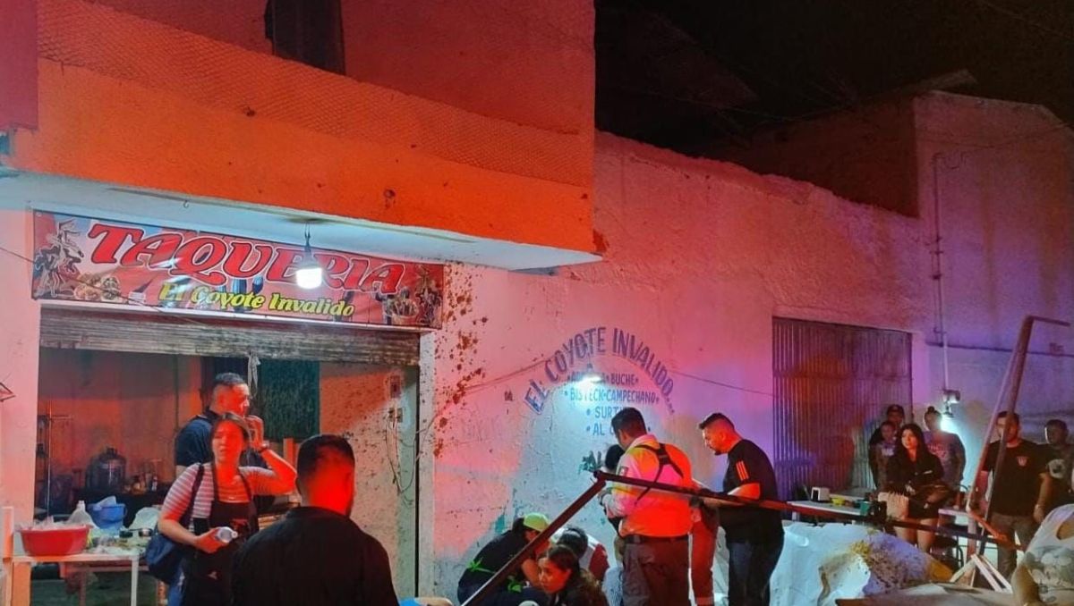 Muere hombre arrollado en puesto de tacos.