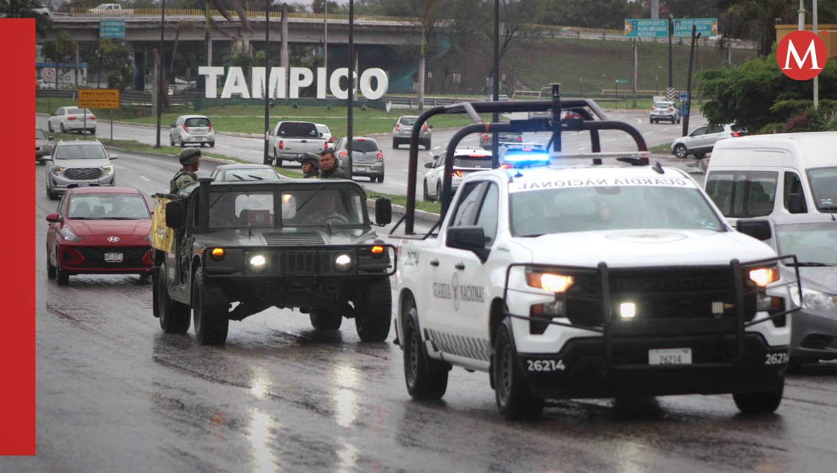 Elementos de la Guardia Nacional recorrieron zonas bajas de Tampico. (Sergio Sánchez)