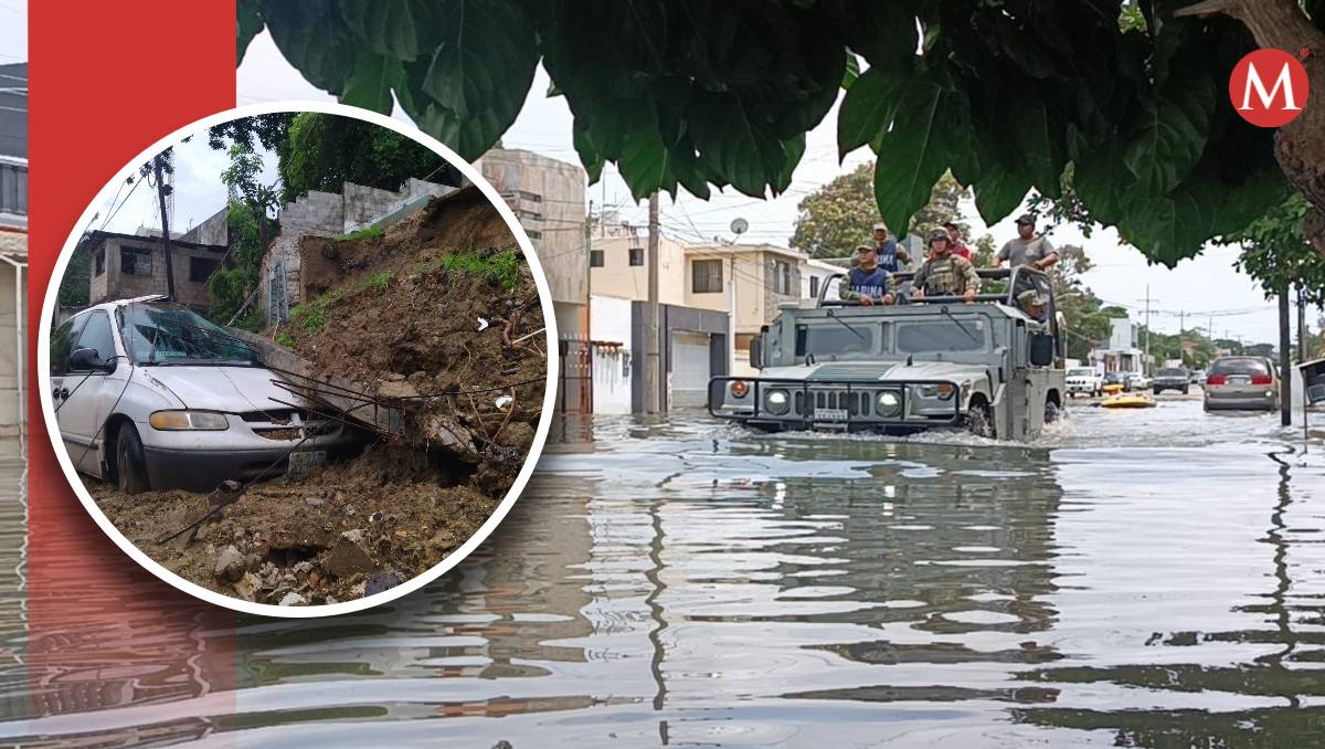 Inundaciones en Tamaulipas hoy 1 de julio 2024.