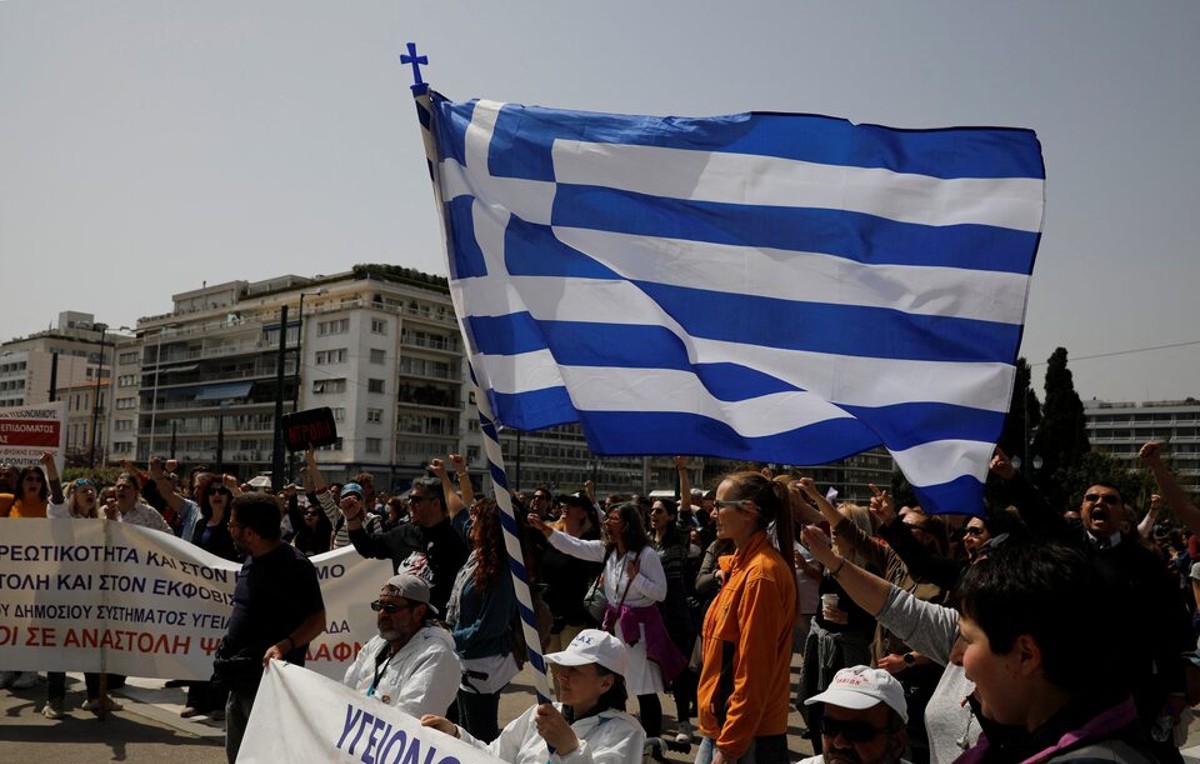 Manifestación de trabajadores en Atenas, Grecia (Reuters)