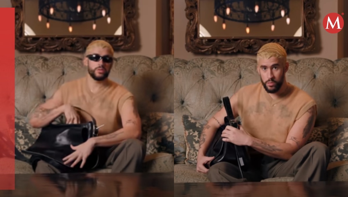 Bad Bunny muestra lo que trae en el bolso