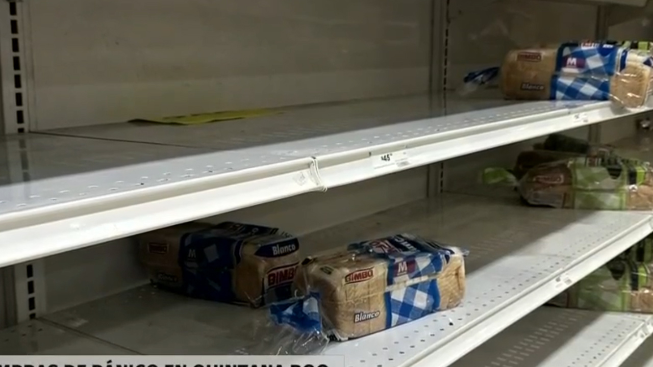 Compras de pánico en Quintana Roo causan desabasto de productos básicos en supermercados